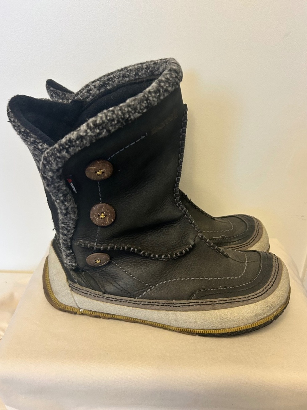 Merrell Women’s Puffin Frost Graphite Waterproof Winter Boots Size 9